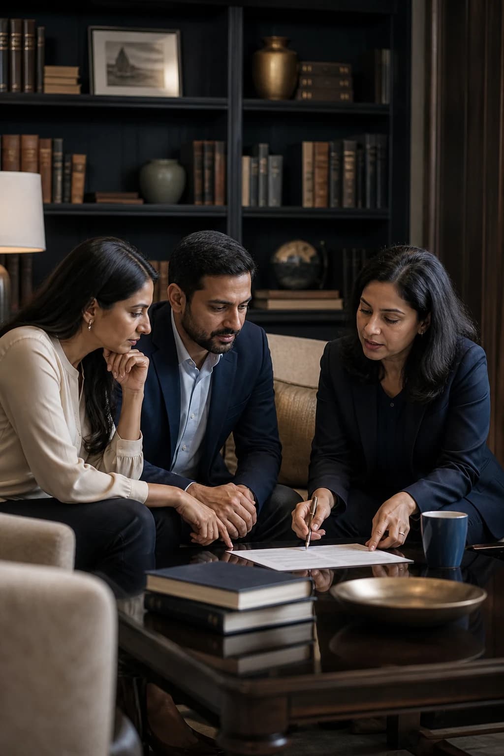 An adviser and family connecting their financial priorities.